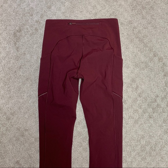 🍋 Lululemon maroon full length Speed Up Tight 28” leggings - Picture 11 of 14